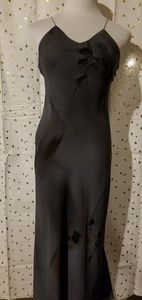 Emily D rayon maxi, sleeveless,  light gray